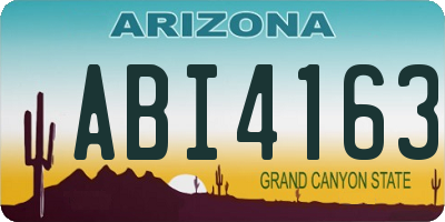 AZ license plate ABI4163