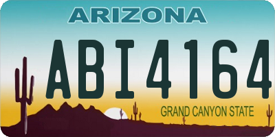 AZ license plate ABI4164