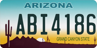AZ license plate ABI4186