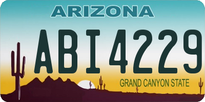 AZ license plate ABI4229