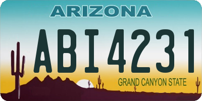 AZ license plate ABI4231