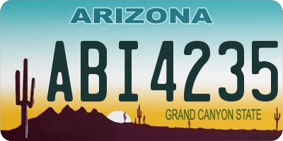 AZ license plate ABI4235