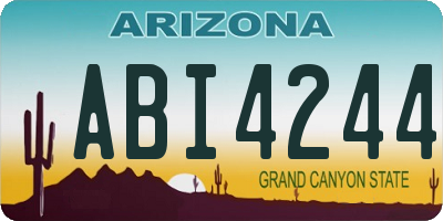 AZ license plate ABI4244