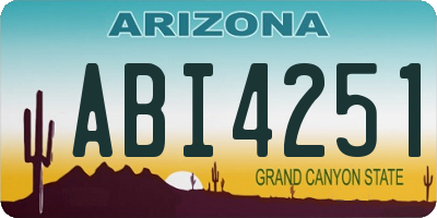 AZ license plate ABI4251