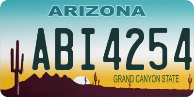 AZ license plate ABI4254