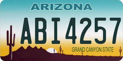 AZ license plate ABI4257
