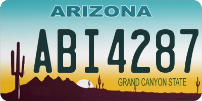 AZ license plate ABI4287