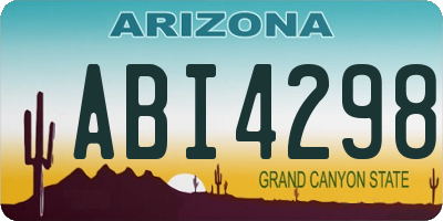 AZ license plate ABI4298