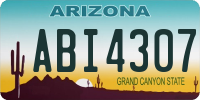 AZ license plate ABI4307