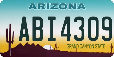 AZ license plate ABI4309