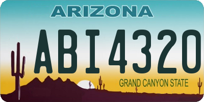 AZ license plate ABI4320