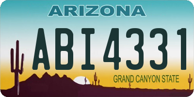 AZ license plate ABI4331