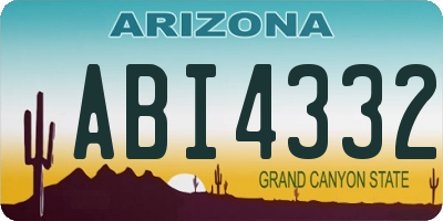 AZ license plate ABI4332