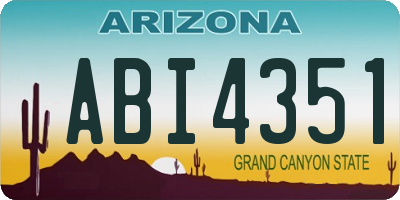 AZ license plate ABI4351