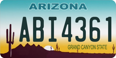 AZ license plate ABI4361