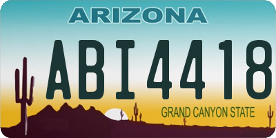 AZ license plate ABI4418