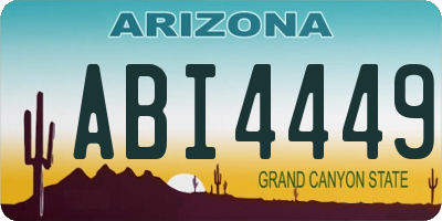 AZ license plate ABI4449
