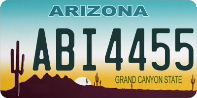 AZ license plate ABI4455