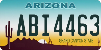 AZ license plate ABI4463