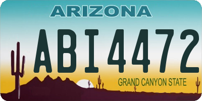 AZ license plate ABI4472
