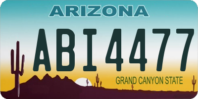 AZ license plate ABI4477