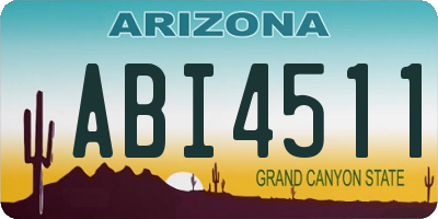 AZ license plate ABI4511