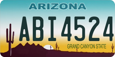 AZ license plate ABI4524