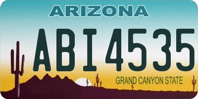 AZ license plate ABI4535