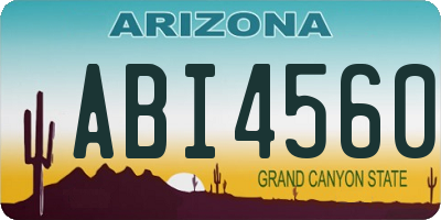 AZ license plate ABI4560