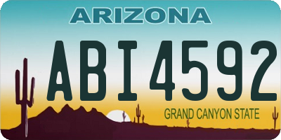 AZ license plate ABI4592