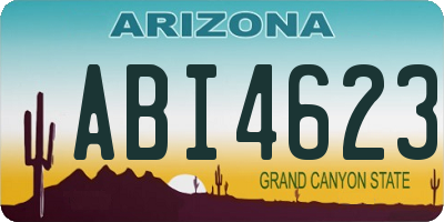AZ license plate ABI4623