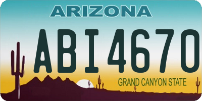 AZ license plate ABI4670