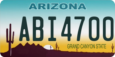 AZ license plate ABI4700