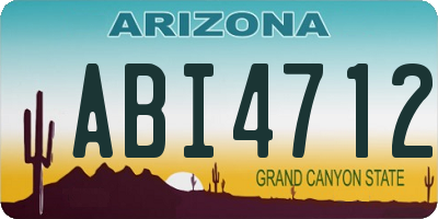 AZ license plate ABI4712