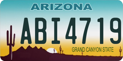 AZ license plate ABI4719