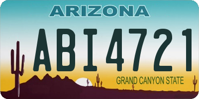 AZ license plate ABI4721