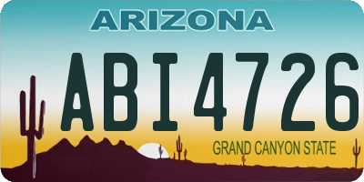 AZ license plate ABI4726