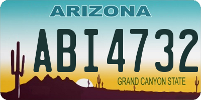 AZ license plate ABI4732