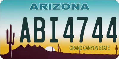 AZ license plate ABI4744