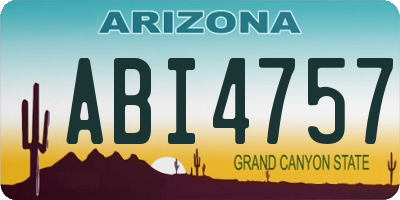 AZ license plate ABI4757
