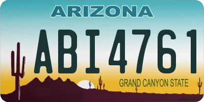AZ license plate ABI4761