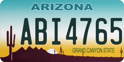 AZ license plate ABI4765