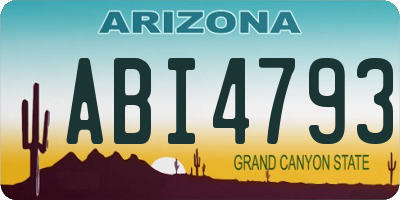 AZ license plate ABI4793