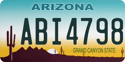 AZ license plate ABI4798