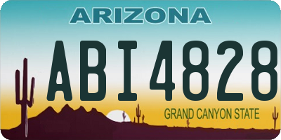 AZ license plate ABI4828