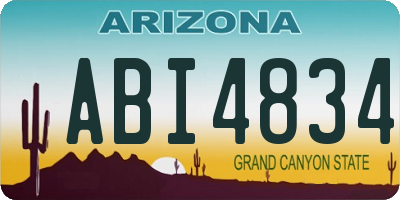 AZ license plate ABI4834