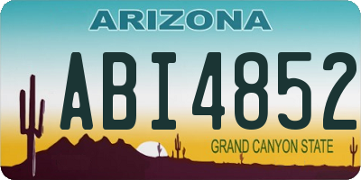 AZ license plate ABI4852