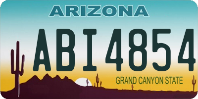 AZ license plate ABI4854