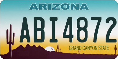 AZ license plate ABI4872