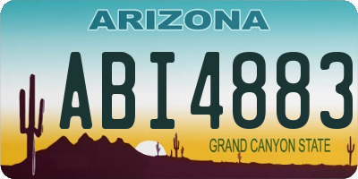 AZ license plate ABI4883